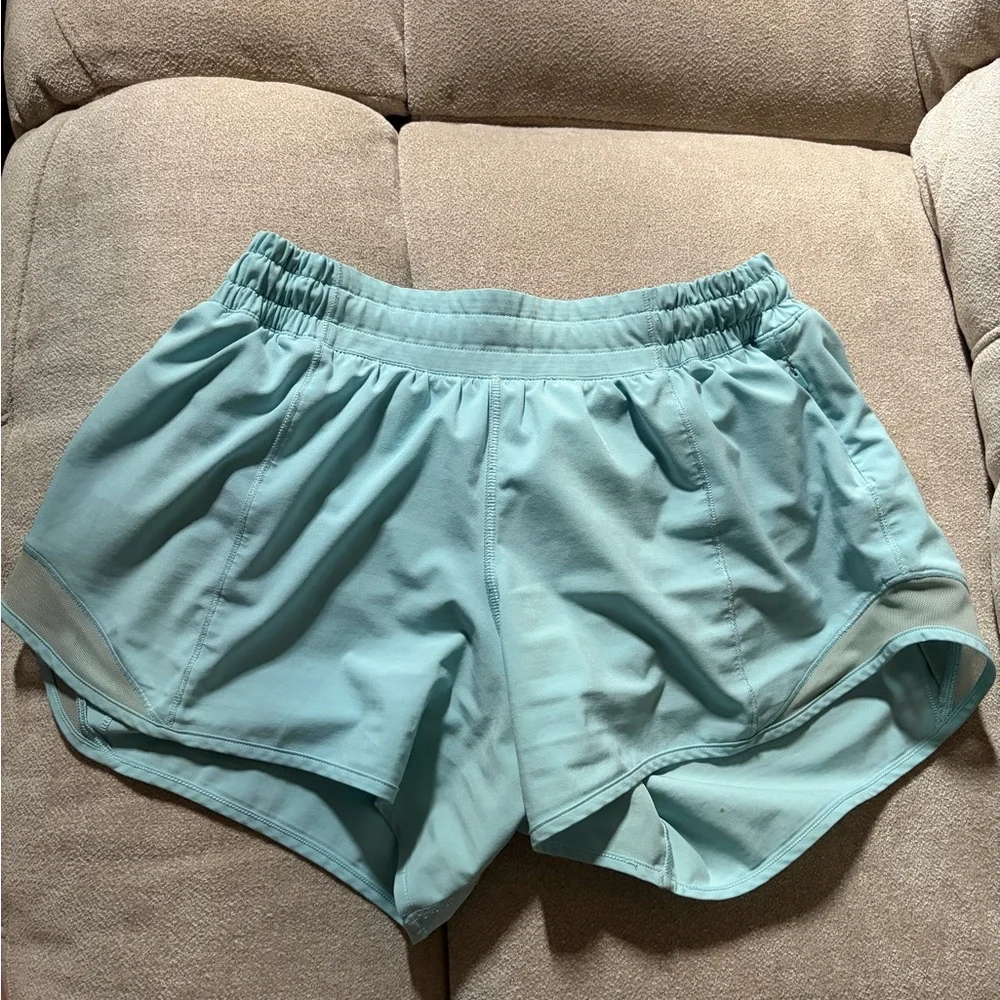 Lululemon ice blue hotty hot shorts - Picture 2 of 3